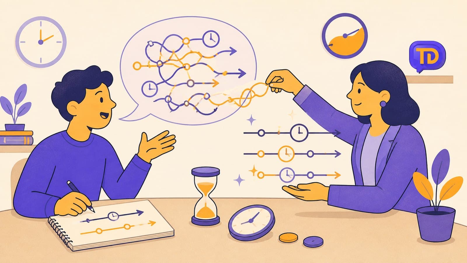Illustration opening the chapter Tenses That Go Wrong in Speech: You already know these tenses on paper, but a handful of them slip out wrong every single day, and this chapter catches them one by one.