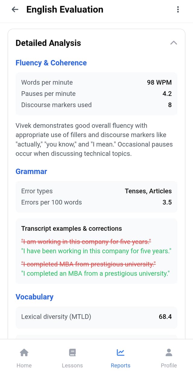 Detailed Reports