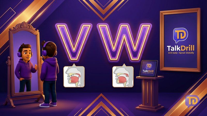 V vs W Pronunciation: Why Indian Speakers Swap Them & How to Fix It